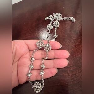 judith ripka JR sterling Silver Necklace 32 inches length